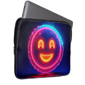 Neon Smile: Bright Happy Glow Design Laptopschutzhülle (Vorne Rechts)