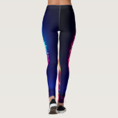 Neon Smile: Bright Happy Glow Design Leggings (Rückseite)