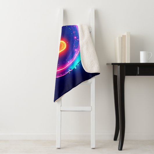 Neon Smile: Bright Happy Glow Design Sherpadecke (Beispiel)