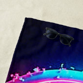 Neon Smile: Bright Happy Glow Design Strandtuch (Beispiel)