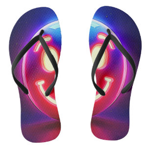 Neon Smile: Happy Glow Badesandalen