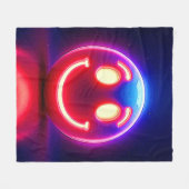 Neon Smile: Happy Glow Fleecedecke (Vorderseite (Horizontal))