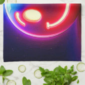 Neon Smile: Happy Glow Geschirrtuch (Gefaltet)