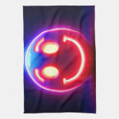 Neon Smile: Happy Glow Geschirrtuch (Vertikal)