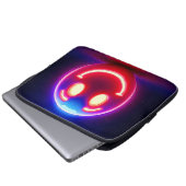 Neon Smile: Happy Glow Laptopschutzhülle (Vorne Knopf)