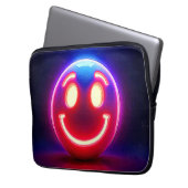 Neon Smile: Happy Glow Laptopschutzhülle (Vorderseite Links)