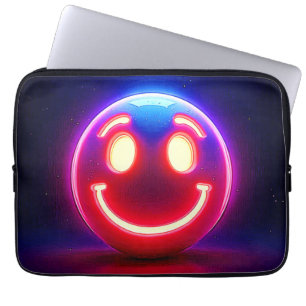 Neon Smile: Happy Glow Laptopschutzhülle
