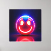 Neon Smile: Happy Glow Leinwanddruck (Vorderseite)