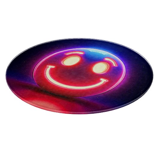 Neon Smile: Happy Glow Schneidebrett (Ecke)