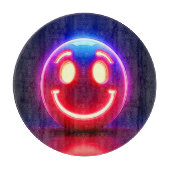 Neon Smile: Happy Glow Schneidebrett (Vorderseite)