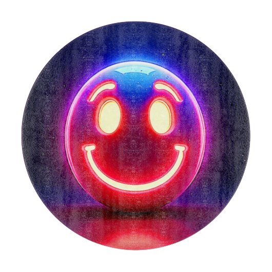 Neon Smile: Happy Glow Schneidebrett (Vorderseite)