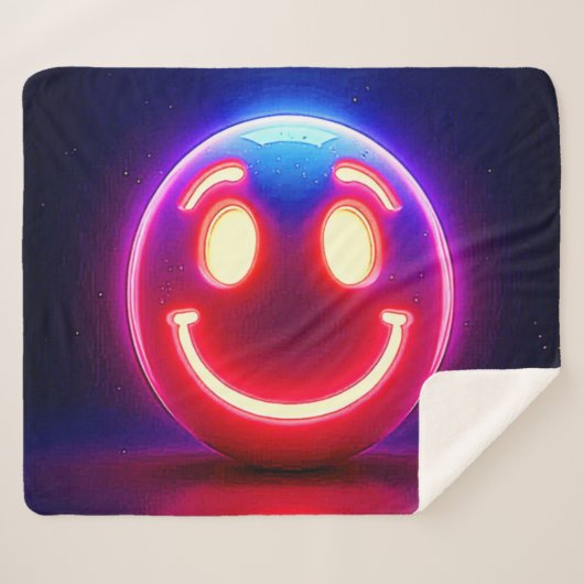 Neon Smile: Happy Glow Sherpadecke (Vorderseite (Horizontal))
