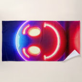 Neon Smile: Happy Glow Strandtuch (Vorderseite)
