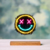 Neon Smiley Acrylschild (Neutral)
