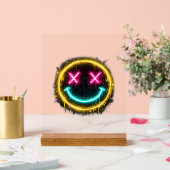 Neon Smiley Acrylschild (Hochzeit)