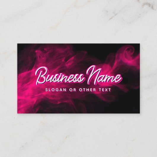 Neon & Smoke Modern Visitenkarte (Vorderseite)