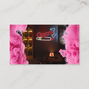 Neon Smoke Shop Business Card Visitenkarte