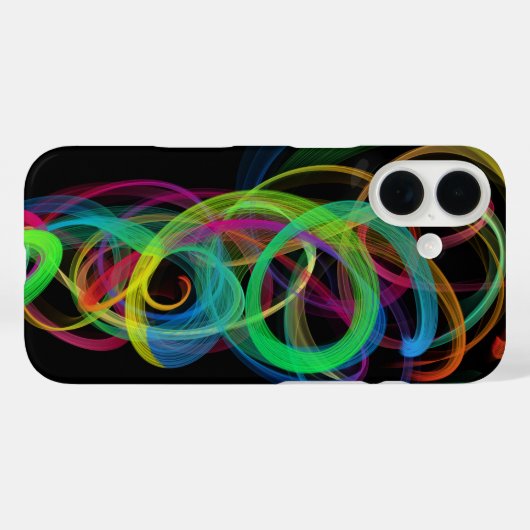 Neon Smoke Swirl Case-Mate iPhone Hülle (Rückseite (Horizontal))
