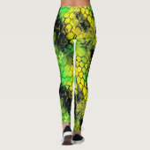 Neon Snake Animal GRL Power Leggings (Rückseite)