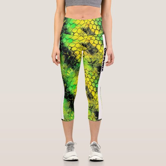 Neon Snake GRL Power Capri Leggings (Vorderseite)