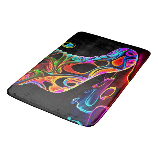 Neon Sneaker Badematte (Schrägansicht)