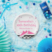 Neon Sneaker Birthday, Glitzer Pappteller (Party)