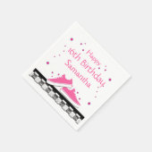 Neon Sneaker Birthday, Glitzer Serviette (Ecke)