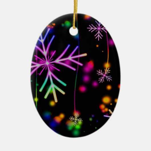 Neon Snow Keramik Ornament (Vorne)