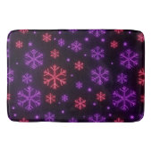 Neon Snowflakes Badematte (Vorderseite)