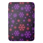 Neon Snowflakes Badematte (Vorderseite Vertikal)