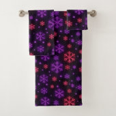 Neon Snowflakes Badhandtuch Set (Insitu)