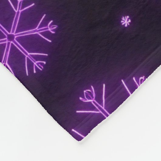 Neon Snowflakes Fleecedecke (Ecke)