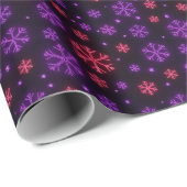 Neon Snowflakes Geschenkpapier (Rolleneckpunkt)
