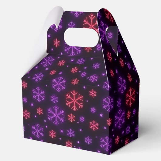 Neon Snowflakes Geschenkschachtel (Vorderseite)