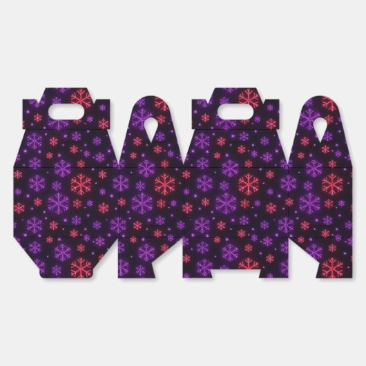 Neon Snowflakes Geschenkschachtel (Ungeklappt)