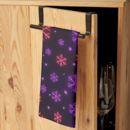 Neon Snowflakes Geschirrtuch