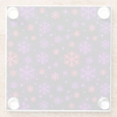Neon Snowflakes Glasuntersetzer (Rückseite)
