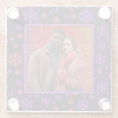 Neon Snowflakes Glasuntersetzer (Rückseite)