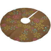 Neon Snowflakes Holiday Tree Skirt Polyester Weihnachtsbaumdecke (Schrägansicht)