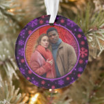 Neon Snowflakes Ornament<br><div class="desc">Gute Ferien!</div>