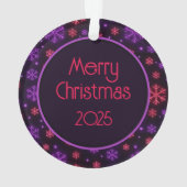 Neon Snowflakes Ornament (Rückseite)