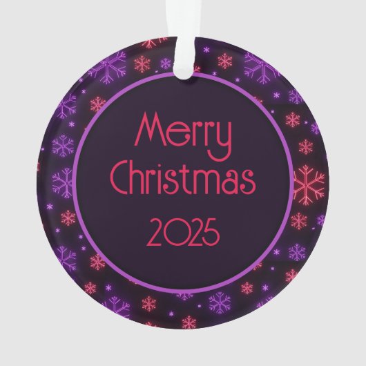 Neon Snowflakes Ornament (Rückseite)