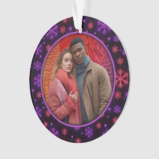 Neon Snowflakes Ornament (Vorderseite)