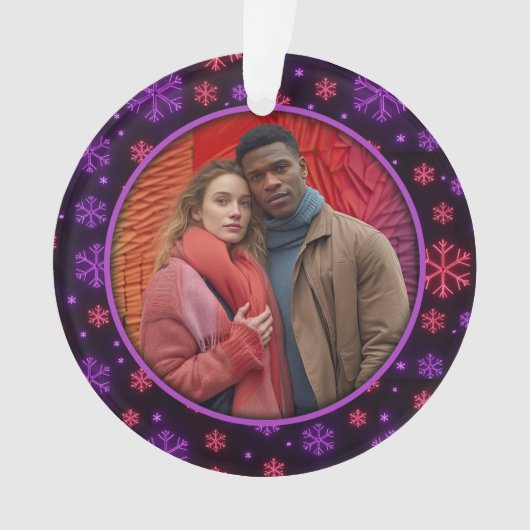 Neon Snowflakes Ornament (Vorderseite)