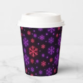 Neon Snowflakes Pappbecher (Links)