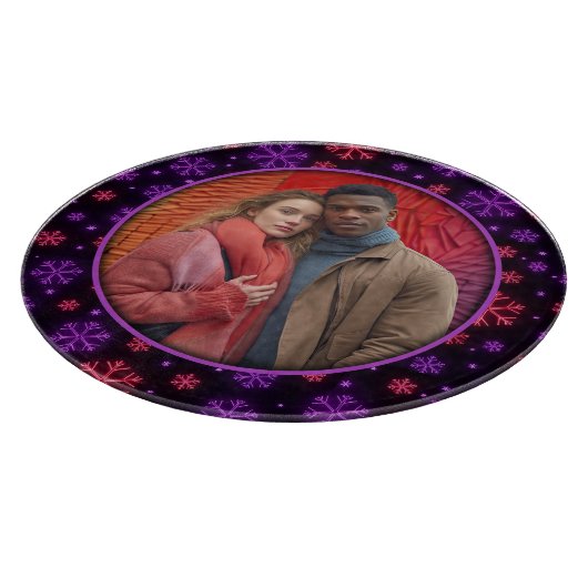 Neon Snowflakes Schneidebrett (Ecke)