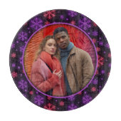 Neon Snowflakes Schneidebrett (Vorderseite)