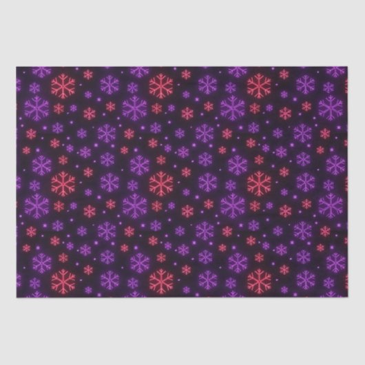 Neon Snowflakes Seidenpapier (Vorderseite)