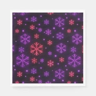Neon Snowflakes Serviette