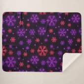 Neon Snowflakes Sherpadecke (Vorderseite (Horizontal))